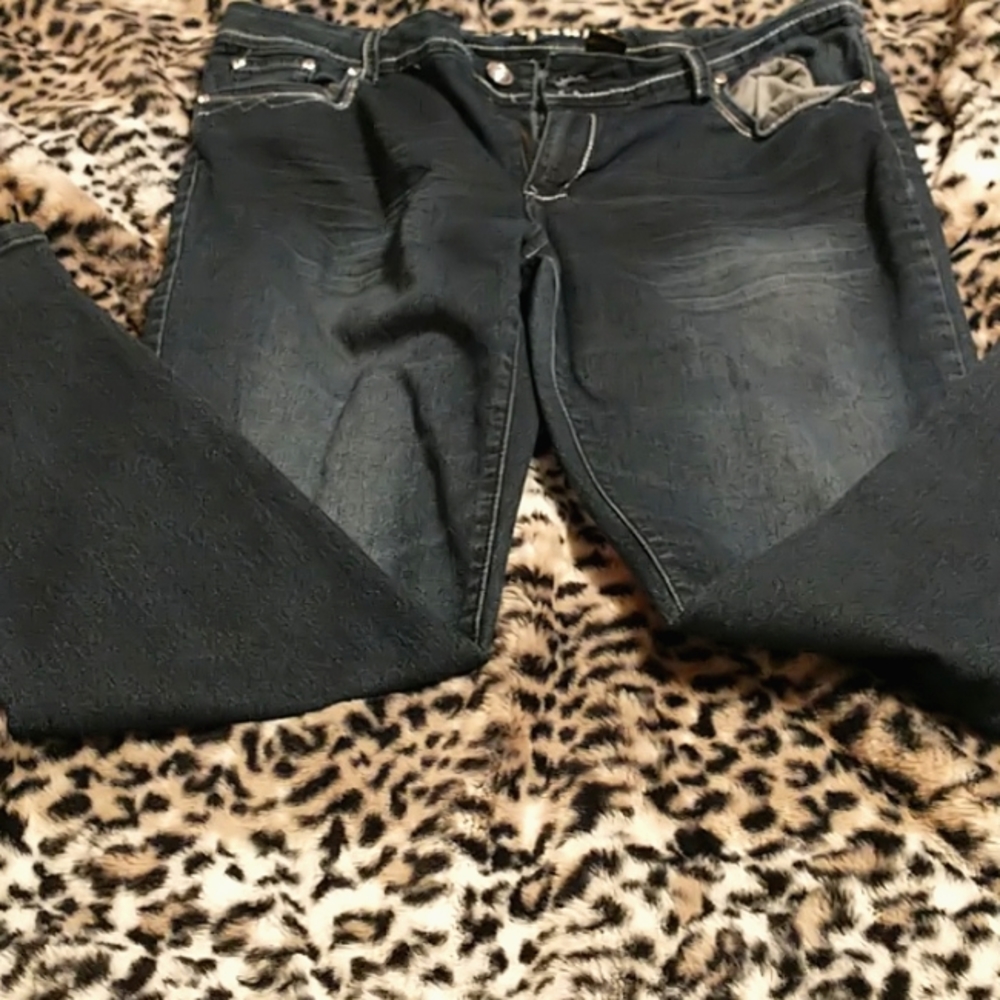 L'square denim jeans dark blue women's size 20
